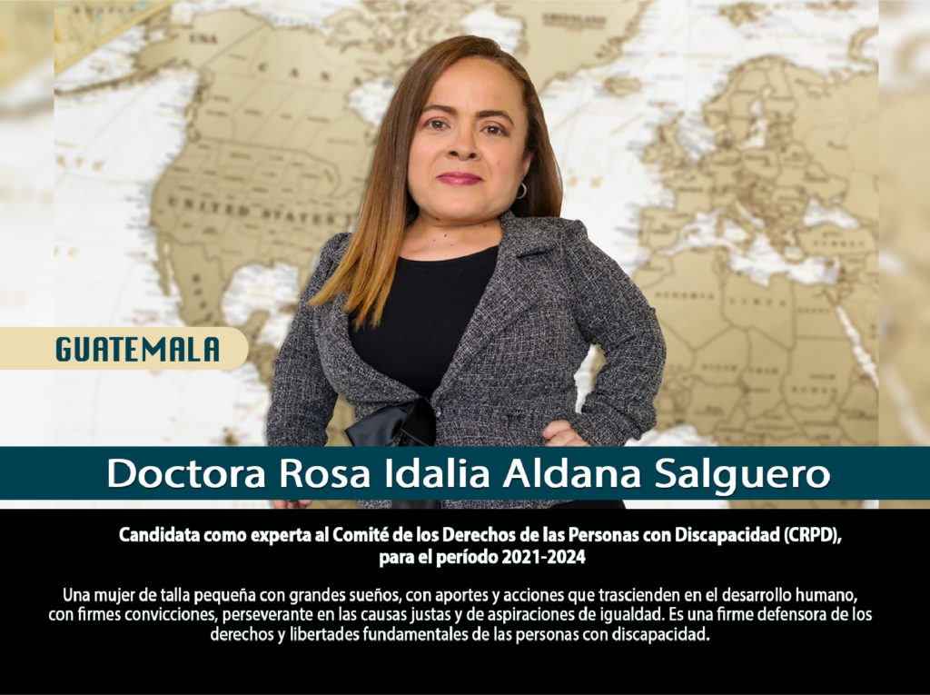 Foto de la Dra Rosa Idalia Aldana, candidata a expérta ante el Comite de Expertos de los Derechos de las Personas con Discapacidad